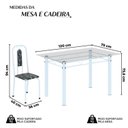 Ver imagem 3 de Conjunto de Sala de Jantar com 4 Cadeiras Lívia Branco/Preto