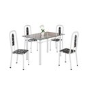 Ver imagem 2 de Conjunto de Sala de Jantar com 4 Cadeiras Lívia Branco/Preto