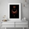 Quadro Decorativo Místico Eclipse - 60x48cm:madeira Preta - 2
