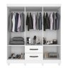 Quarto Completo com Guarda Roupa 6 Portas e 2 Gavetas e Beliche Sallêto Móveis - 6