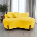 Ver imagem 1 de Namoradeira Sofá Feijão Lounge Orgânica Couro Amarelo