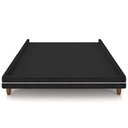 Ver imagem 2 de Cama Casal Base Box Pés Madeira 195cm Suném P05 Couríssimo Preto - Lyam Decor