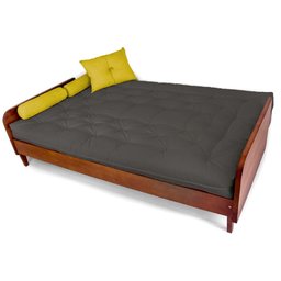 Sofá Cama Paris Acquablock Chumbo Madeira Maciça Cor Imbuia - 5