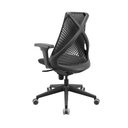 Ver imagem 4 de Cadeira Escritório Ergonômica Bix X + Presidente Encosto em Tela NR17 Giratória Preto com Cinza