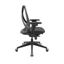 Ver imagem 2 de Cadeira Escritório Ergonômica Bix X + Presidente Encosto em Tela NR17 Giratória Preto com Cinza
