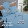 Kit Jogo Cama Solteiro 3 Peças 100% Algodão Percal 200 Fios Lençol com Elástico:azul Bebe - 8