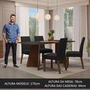 Ver imagem 6 de Conjunto Sala de Jantar Mesa Tampo de Madeira 4 Cadeiras Madesa Rustic-preto-oxford