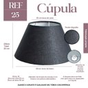 Ver imagem 2 de Cúpula Clássica de Abajur Luminária 30x20x50cm Tecido Algodão Soquete Importado Ref 25