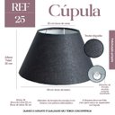 Ver imagem 2 de Cúpula de Abajur 30x20x50cm Tecido Algodão Soquete Importado Ref 25