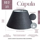 Ver imagem 2 de Cúpula Clássica de Abajur Luminária 30x20x50cm Tecido Algodão Soquete Importado Cor Preto Ref 25