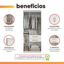 Ver imagem 7 de Guarda Roupas Solteiro 4 Portas 2 Gavetas Maya