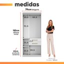 Ver imagem 3 de Guarda Roupas Solteiro 4 Portas 2 Gavetas Maya