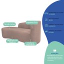 Ver imagem 4 de Kit Divã Recamier Orgânico França 220cm Lado Esquerdo e Poltrona Amore Linho