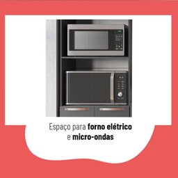 Torre Quente 70cm 3 Portas 2 Nichos para Forno Emília Thela - 4