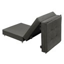 Ver imagem 5 de Puff Cinza Organizador Dobrável que Vira Colchão Cama Solteiro para Visitas Descanso