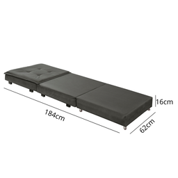Puff Organizador Dobrável que Vira Colchão Cama Solteiro para Visitas Descanso - 3