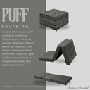 Ver imagem 2 de Puff Cinza Organizador Dobrável que Vira Colchão Cama Solteiro para Visitas Descanso