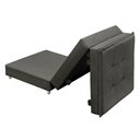 Ver imagem 6 de Puff Cinza Organizador Dobrável que Vira Colchão Cama Solteiro para Visitas Descanso