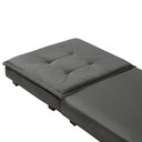 Ver mais imagens de Puff Cinza Organizador Dobrável que Vira Colchão Cama Solteiro para Visitas Descanso