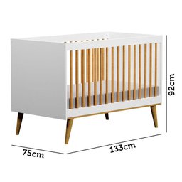 Berço Americano Retrô Ligia Branco Acetinado Bétula – Carolina Móveis - 3