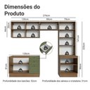 Ver imagem 3 de Armário de Cozinha Completa 270 cm Rustic/Verde Vik Madesa 06