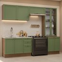 Ver imagem 1 de Armário de Cozinha Completa 270 cm Rustic/Verde Vik Madesa 06