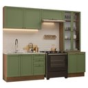 Ver imagem 2 de Armário de Cozinha Completa 270 cm Rustic/Verde Vik Madesa 06
