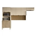 Ver imagem 1 de Cozinha Compacta Glam 8 Portas Ripado 3d Freijó/vanilla - Kits Paraná