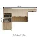 Ver imagem 4 de Cozinha Compacta Glam 8 Portas Ripado 3d Freijó/vanilla - Kits Paraná