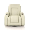 Ver imagem 4 de Poltrona do Papai Reclinável Massagem e Aquecimento Balanço 2 Porta Copos Mark Pu Bege G31