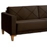 Sofa 3 Lugares 205 Cm Marrom Brida Marrom Brida - 3