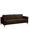 Sofa 3 Lugares 205 Cm Marrom Brida Marrom Brida - 1