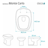 Tampa de Vaso Sanitário Laqueado Monte Carlo Deca Creme - 2