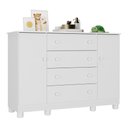 Ver imagem 2 de Cômoda Infantil 125cm 2 Portas e 4 Gavetas Allegra Multimóveis Mp4445 Branco