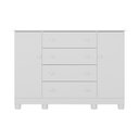 Ver imagem 7 de Cômoda Infantil 125cm 2 Portas e 4 Gavetas Allegra Multimóveis Mp4445 Branco