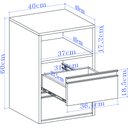 Ver imagem 4 de Mesa de Cabeceira 2 Gavetas Mdf Select Belmax:freijó