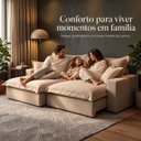Ver imagem 7 de Sofá Korea 2m Retrátil Reclinável Linho Molas Ensacadas - Bege