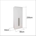 Ver imagem 4 de Módulo 900 mm 100% MDF 2 Portas de Espelho com Prateleiras Belmax