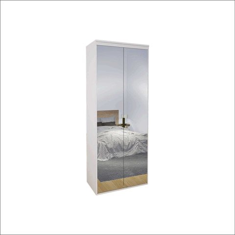 Módulo 900 mm 100% MDF 2 Portas de Espelho com Prateleiras Belmax