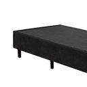 Ver imagem 2 de Cama Box Solteiro Extremo Reforçado Suede King Design Preto 88x188x40