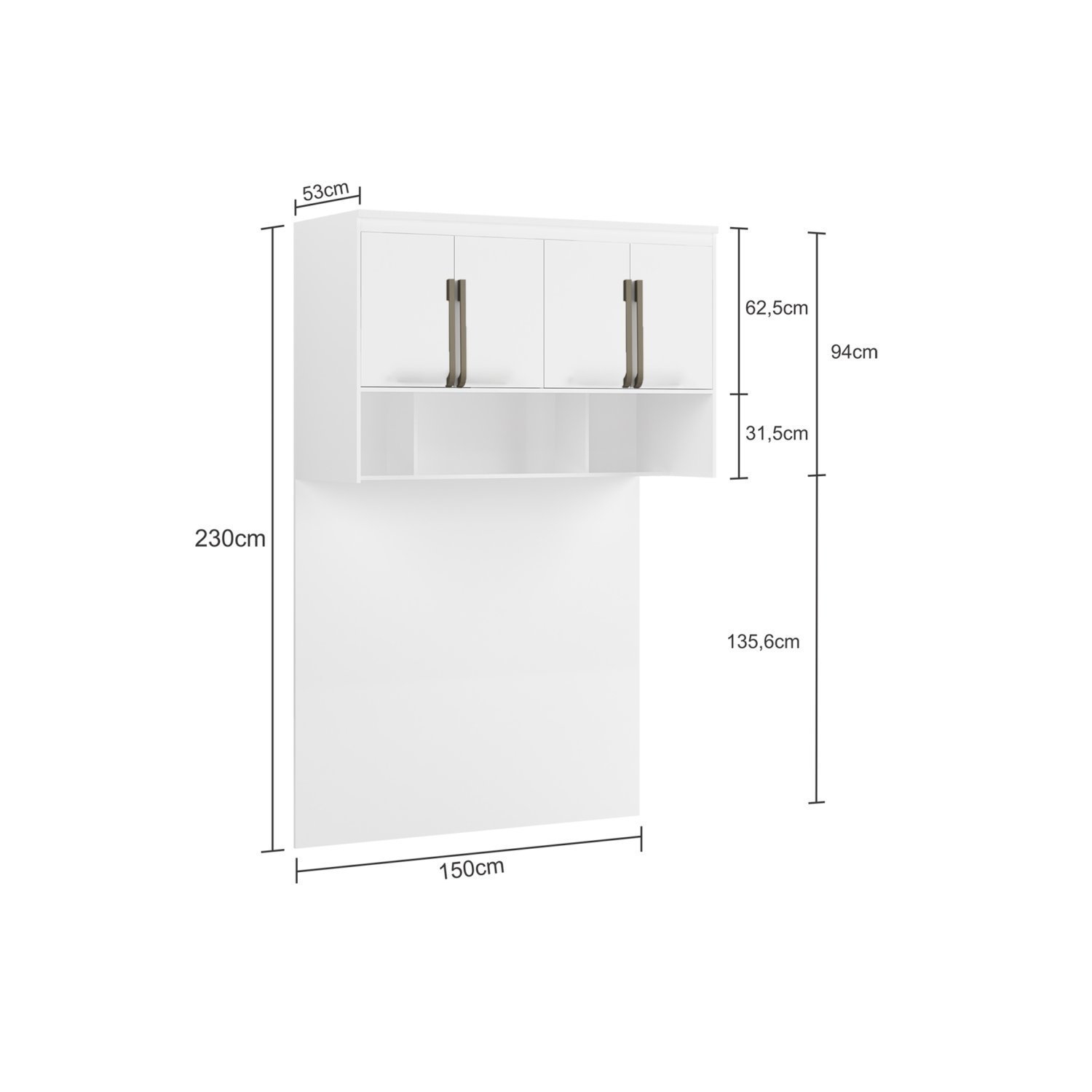 Módulo Aéreo para Cama Casal com Painel  - 3