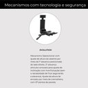 Ver imagem 3 de Cadeira Job com Bracos Assento Courino Base Caixa Metalica Preta - 54530