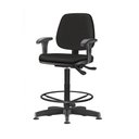 Ver imagem 1 de Cadeira Job com Bracos Assento Courino Base Caixa Metalica Preta - 54530