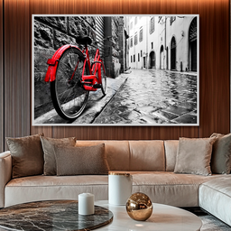 Quadro Decorativo Bicicleta Vermelha - 2