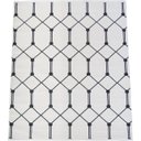 Ver imagem 1 de Tapete Sala Geometrico Preto e Branco Grid 150x200 Cm