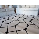 Ver imagem 2 de Tapete Sala Geometrico Preto e Branco Grid 150x200 Cm