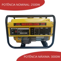 Gerador de Energia Gasolina 3000w Monofasico 4 Tempos 110v 220v Importway Iwgeg-3000 - 3