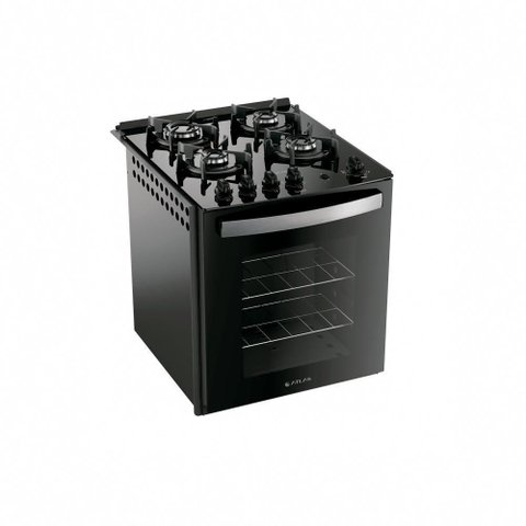 Fogão de Embutir 4 Bocas Gás Glp Atlas Utop-2095 Mesa de Vidro Temperado Preto Bivolt