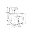 Ver imagem 3 de Poltrona de Amamentação Balanço Agatha Puff Begeclaro