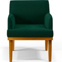 Ver imagem 6 de Kit 3 Poltronas Decorativas Para Sala De Estar E Recepção Beatriz W01 Bouclê Verde - Lyam Decor